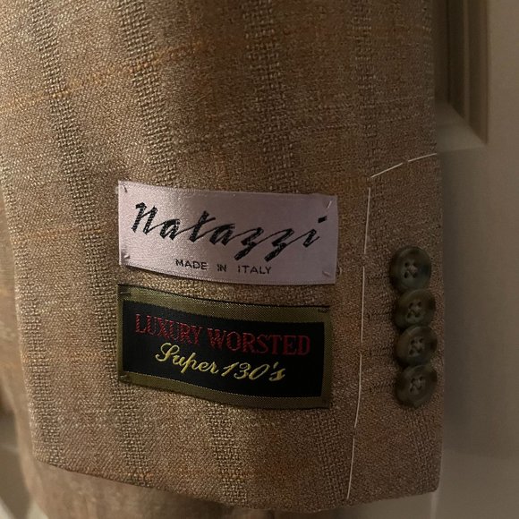 Beautiful Genuine Italian Men's Neutral Colored Sports Jacket - Brand New! - Picture 4 of 8